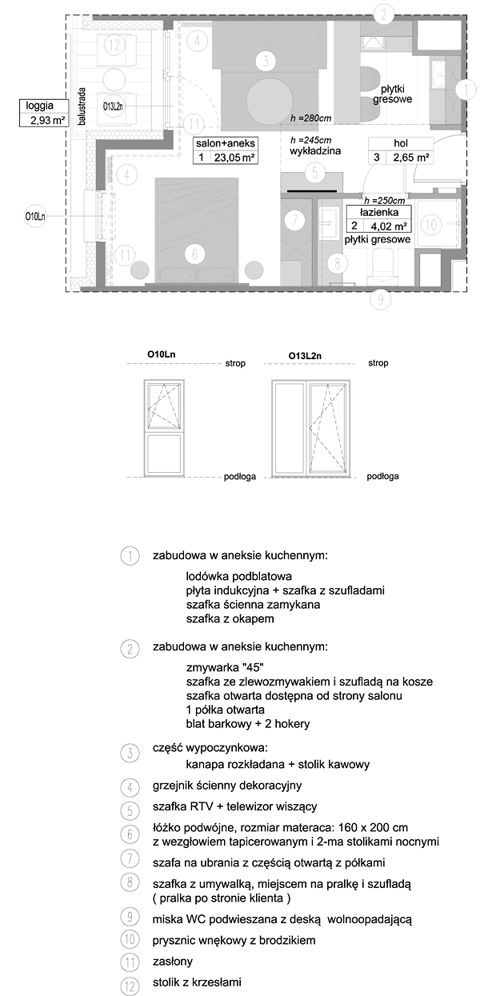 Plan 1 pok. 30m²