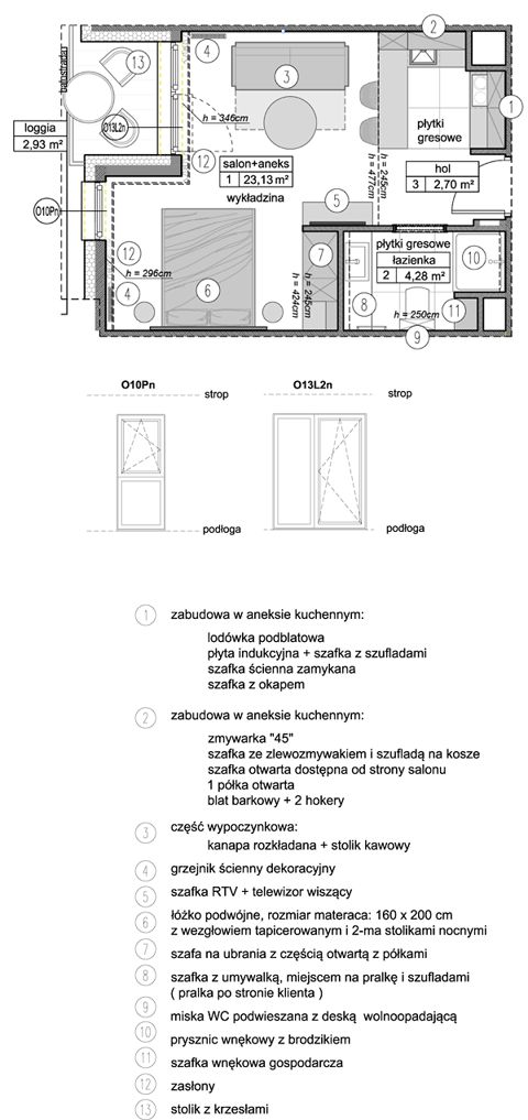 Plan 1 pok. 30m²