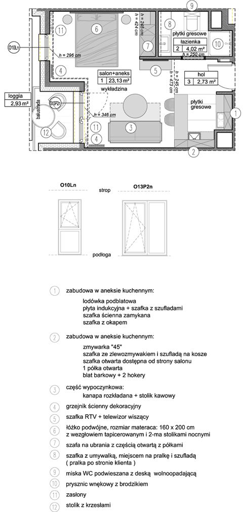 Plan 1 pok. 30m²