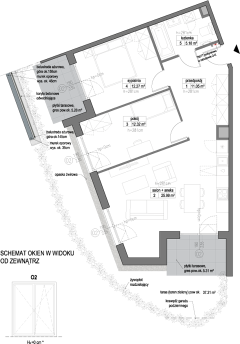 Plan 3 pok. 67m²