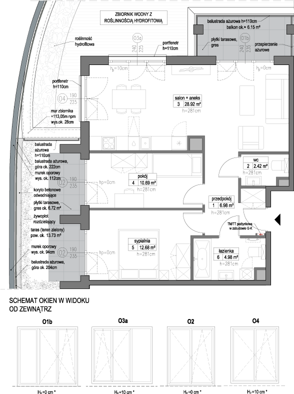 Plan 3 pok. 67m²