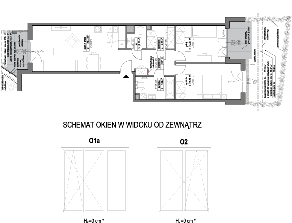 Plan 3 pok. 80m²