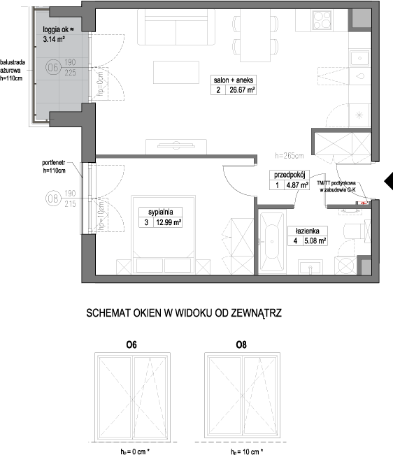Plan 2 pok. 50m²
