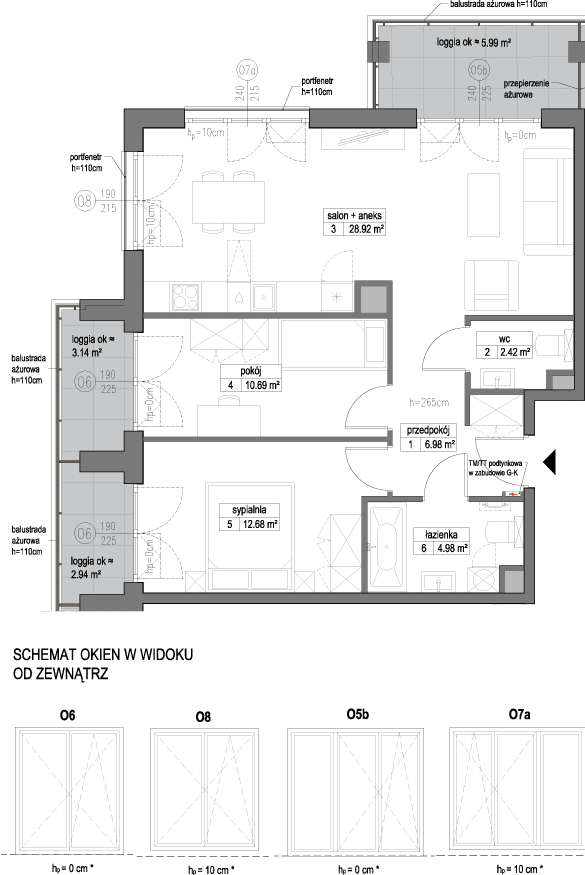 Plan 3 pok. 67m²