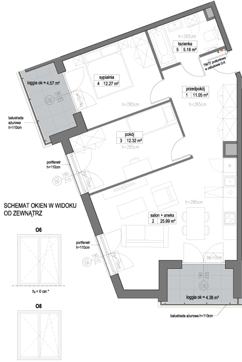 Plan 3 pok. 67m²