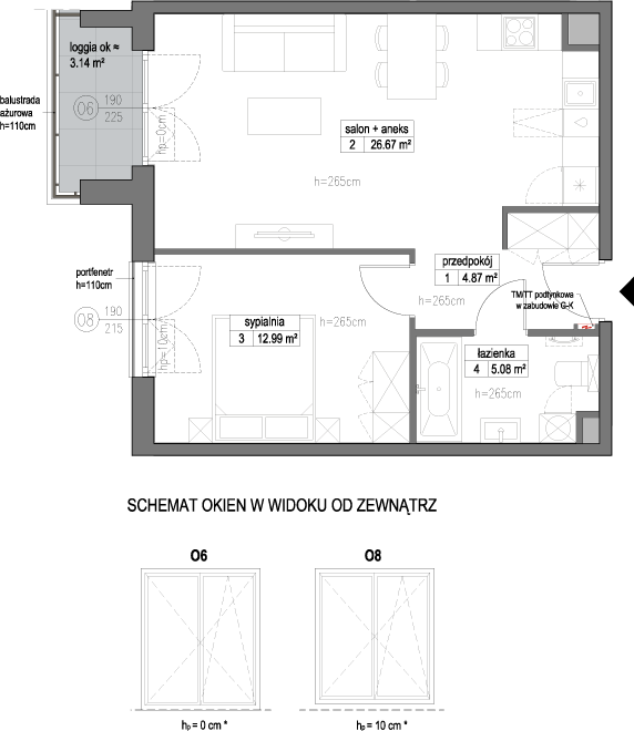 Plan 2 pok. 50m²