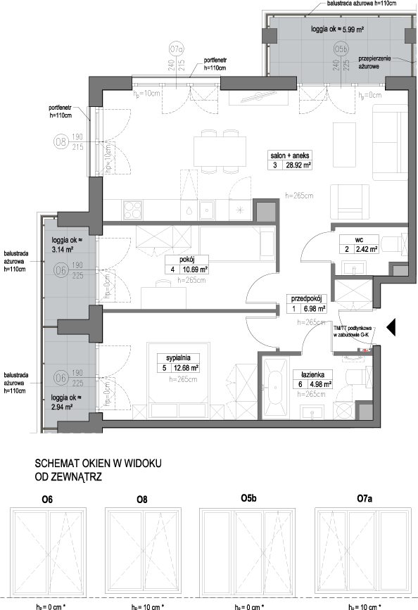 Plan 3 pok. 67m²