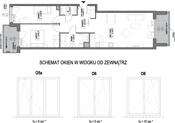 Plan 3 pok. 75m²