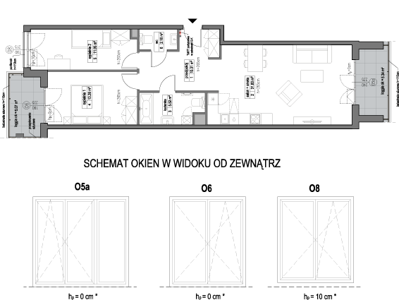 Plan 3 pok. 75m²