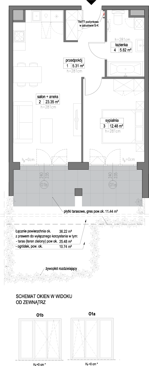 Plan 2 pok. 47m²