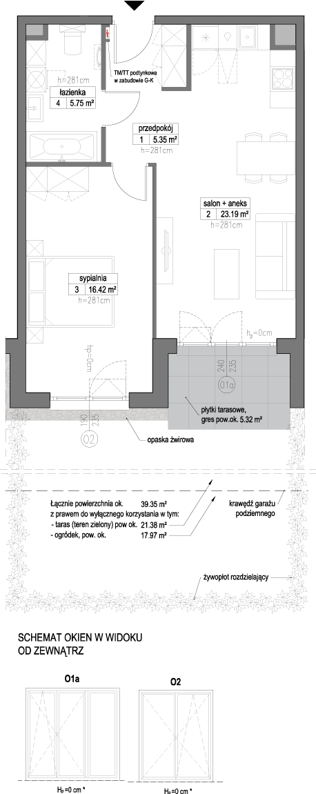 Plan 2 pok. 51m²