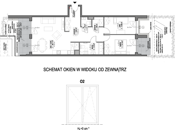 Plan 3 pok. 77m²