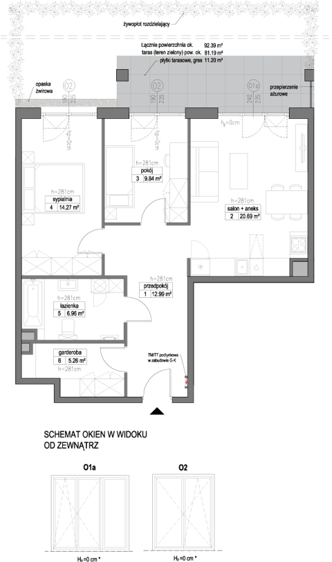 Plan 3 pok. 70m²
