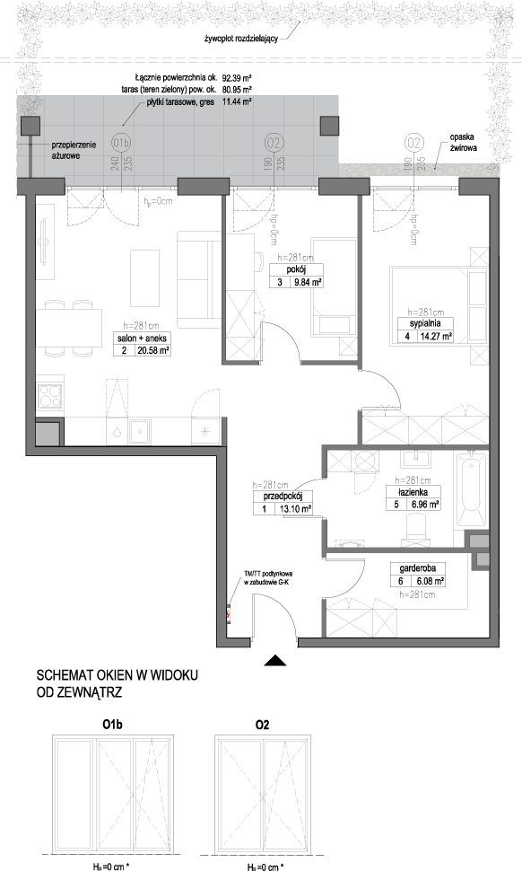 Plan 3 pok. 71m²