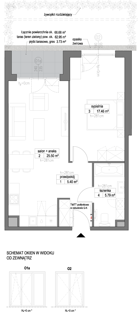 Plan 2 pok. 54m²