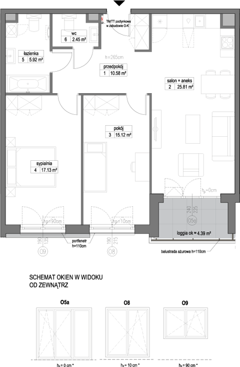 Plan 3 pok. 77m²