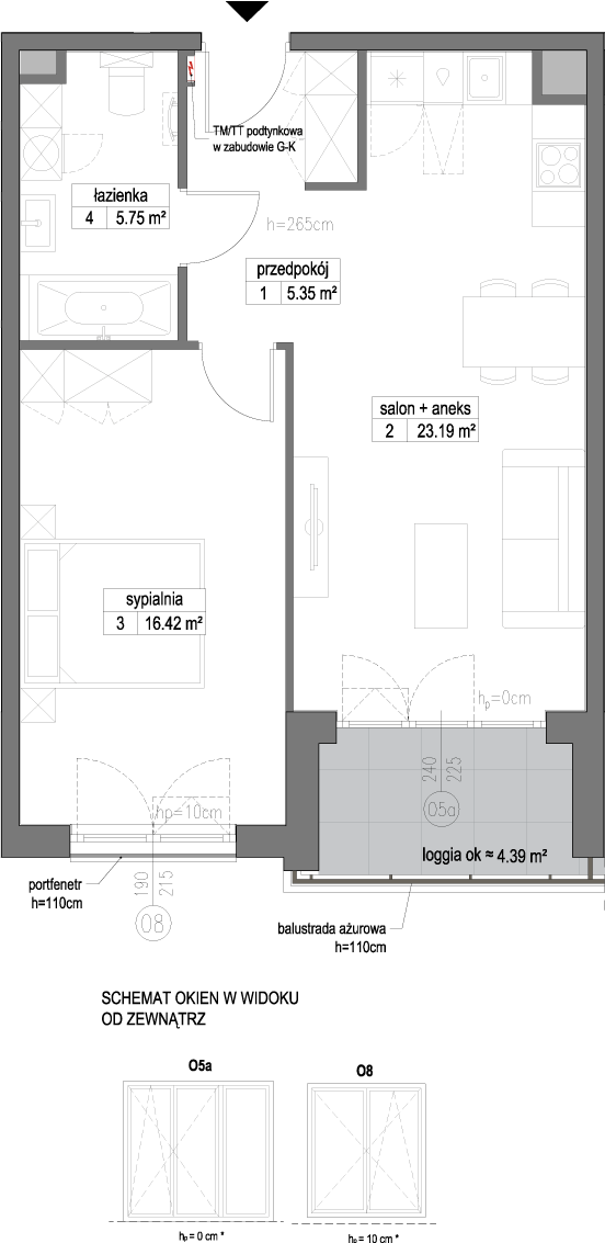 Plan 2 pok. 51m²