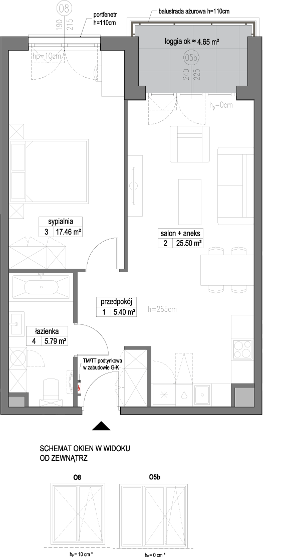Plan 2 pok. 54m²