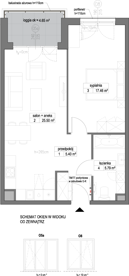 Plan 2 pok. 54m²