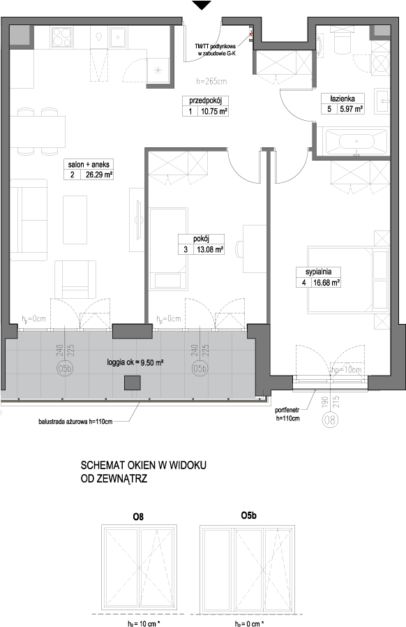 Plan 3 pok. 73m²