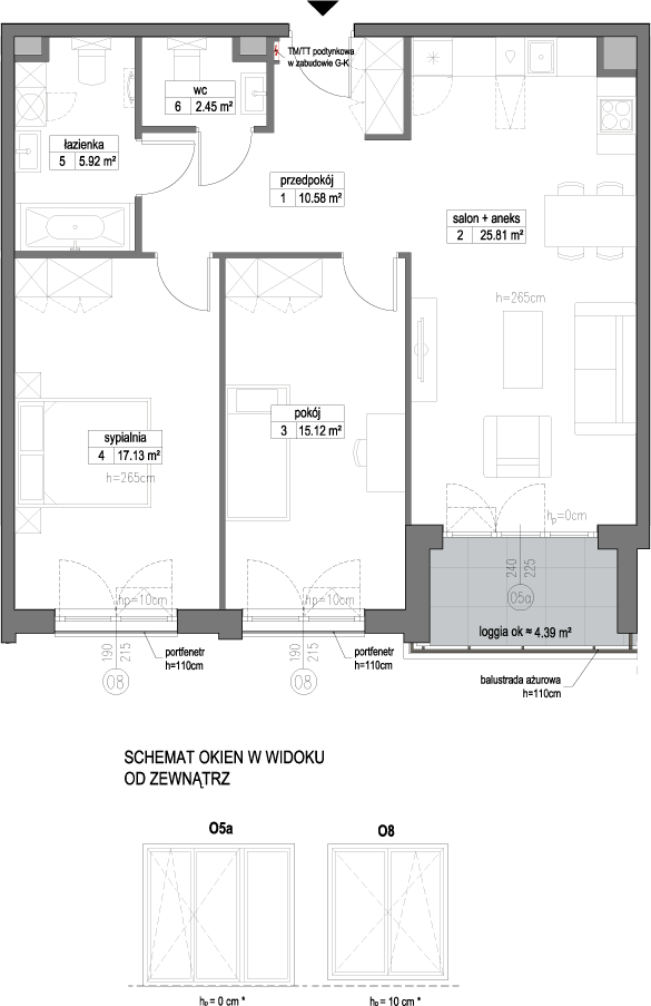Plan 3 pok. 77m²