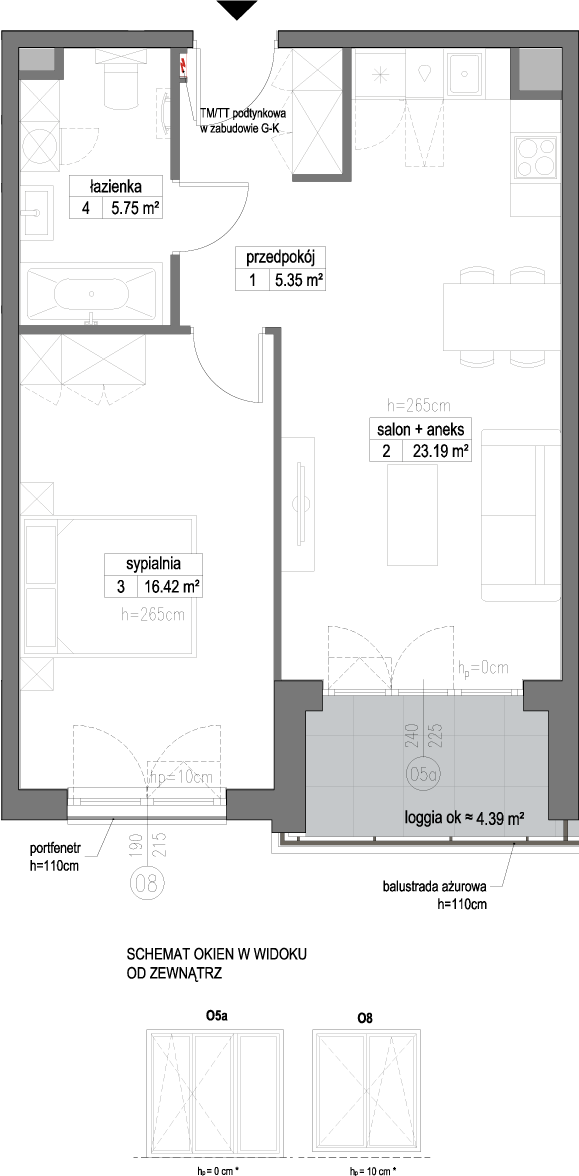 Plan 2 pok. 51m²