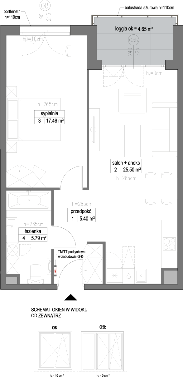 Plan 2 pok. 54m²