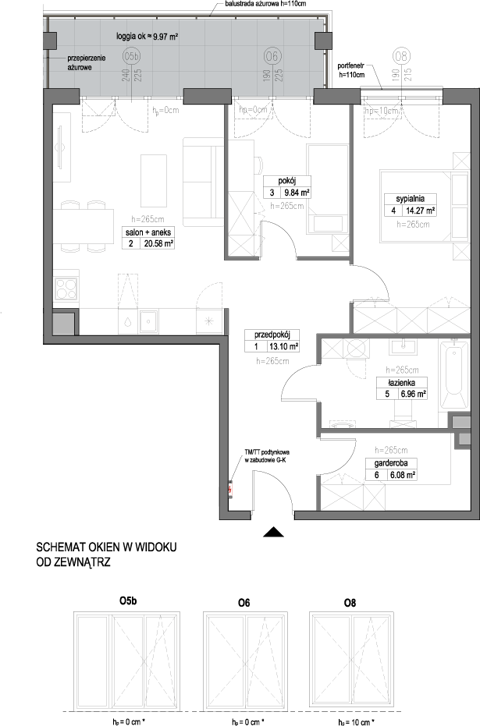 Plan 3 pok. 71m²