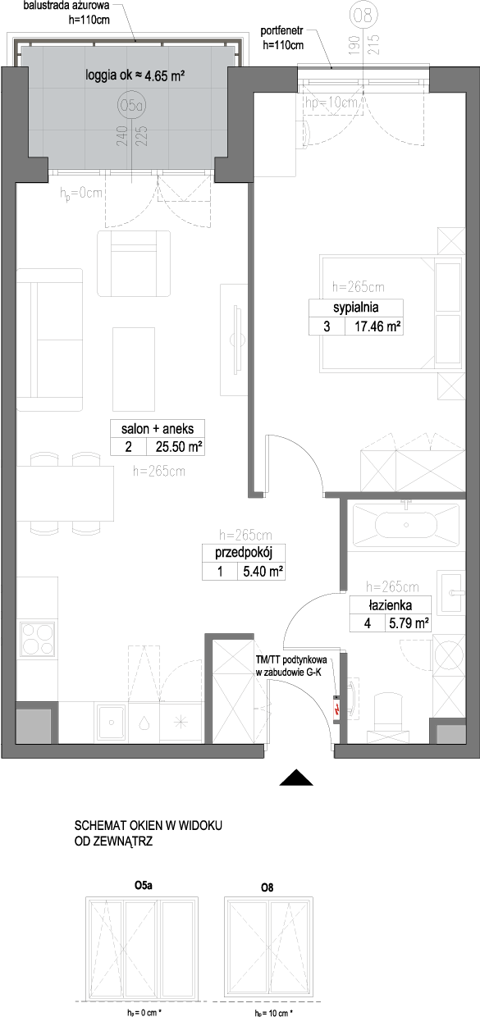 Plan 2 pok. 54m²