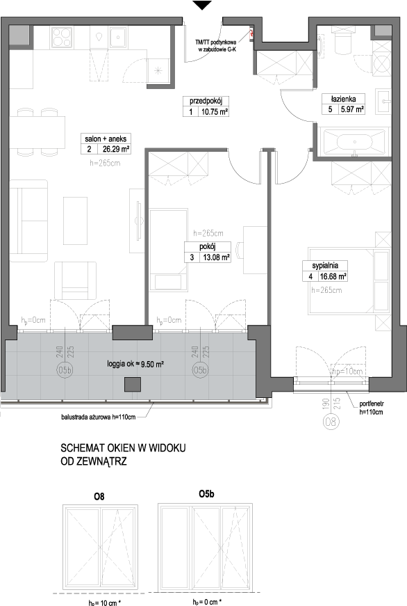 Plan 3 pok. 73m²