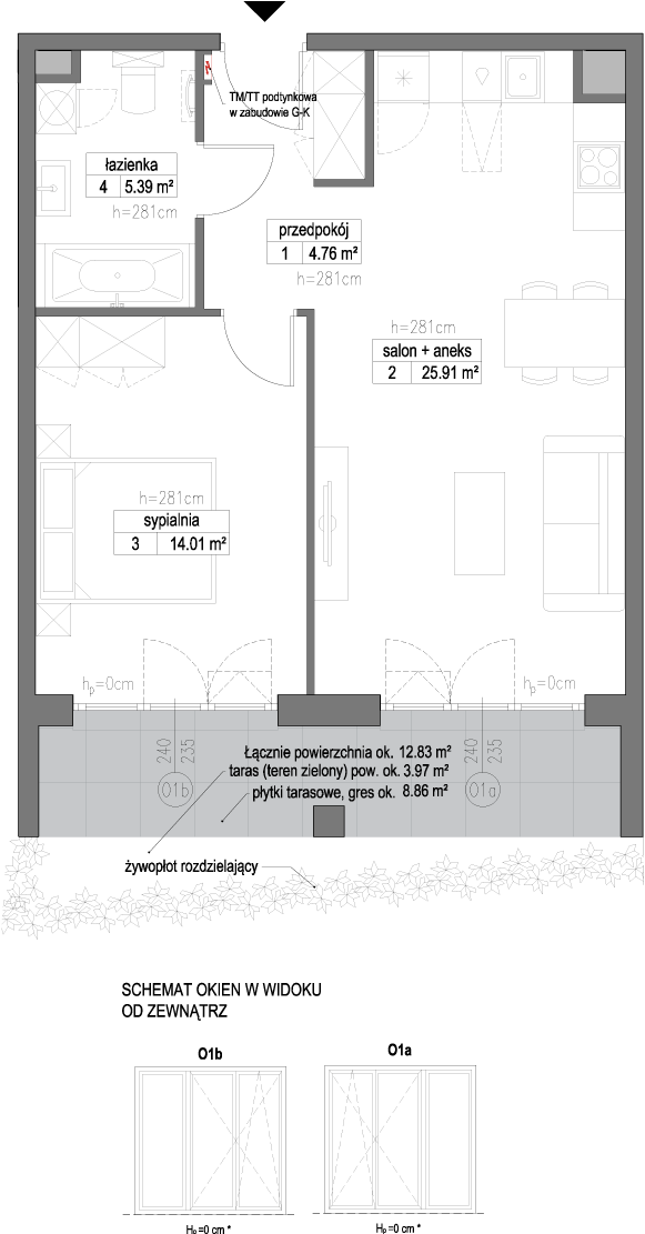 Plan 2 pok. 50m²