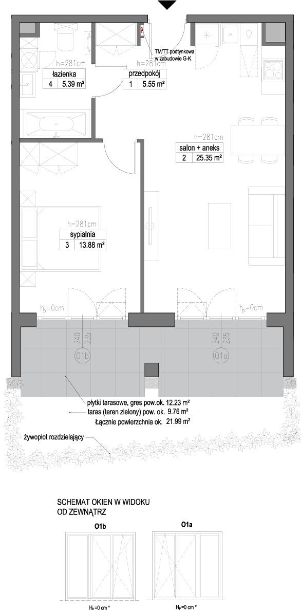 Plan 2 pok. 50m²