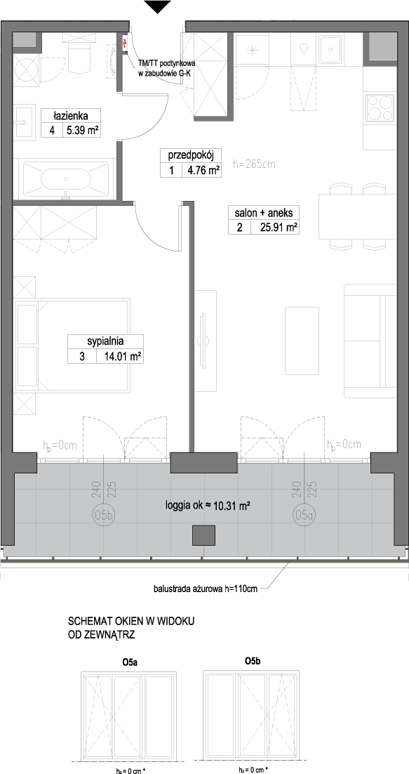 Plan 2 pok. 50m²