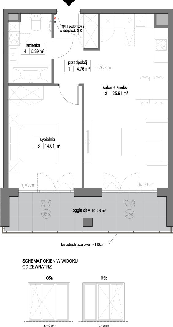 Plan 2 pok. 50m²