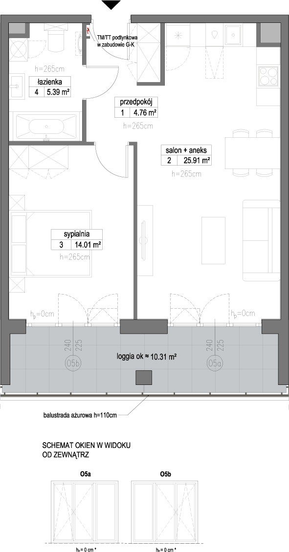 Plan 2 pok. 50m²