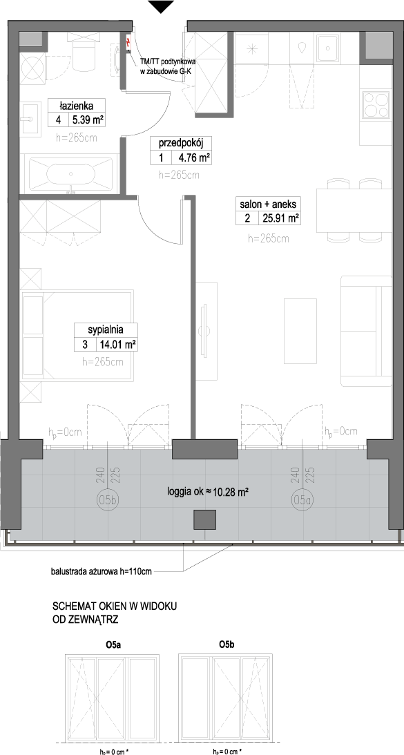 Plan 2 pok. 50m²