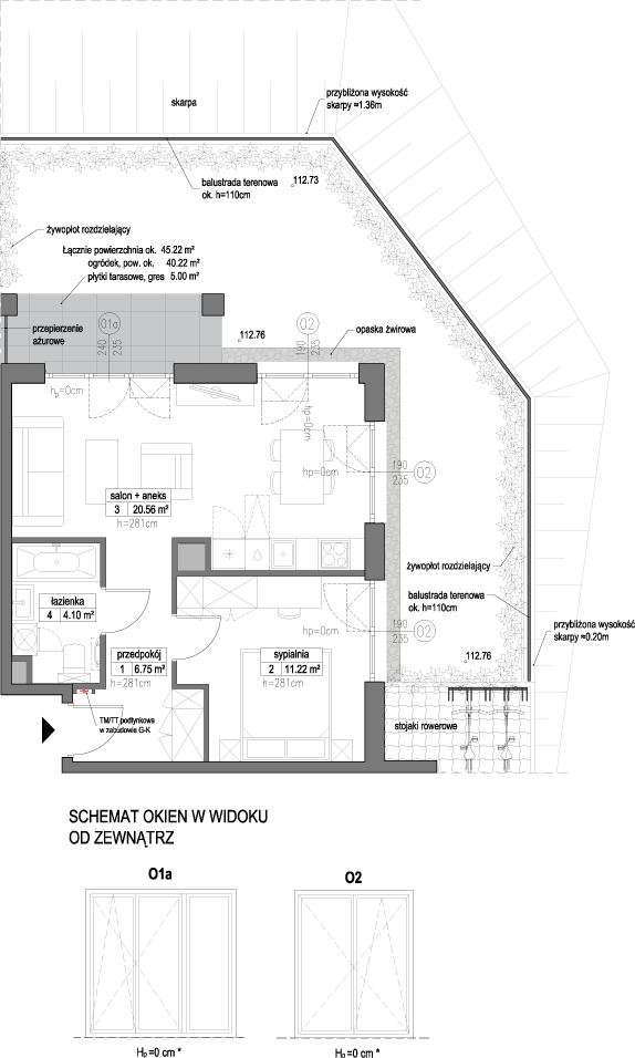 Plan 2 pok. 43m²
