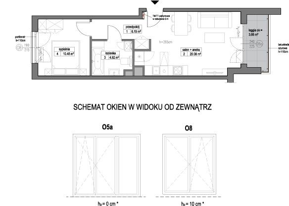 Plan 2 pok. 42m²