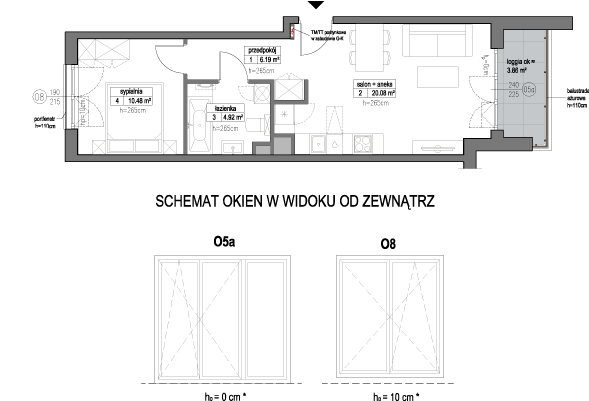 Plan 2 pok. 42m²