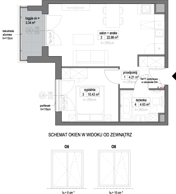 Plan 2 pok. 42m²