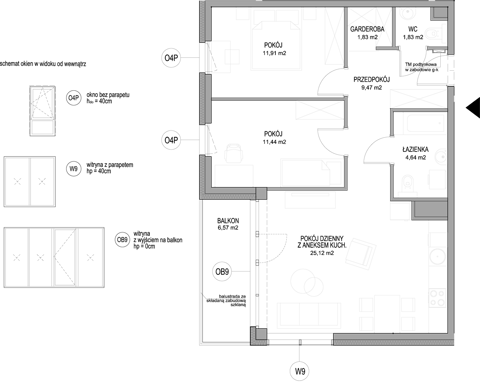Plan 3 pok. 66m²