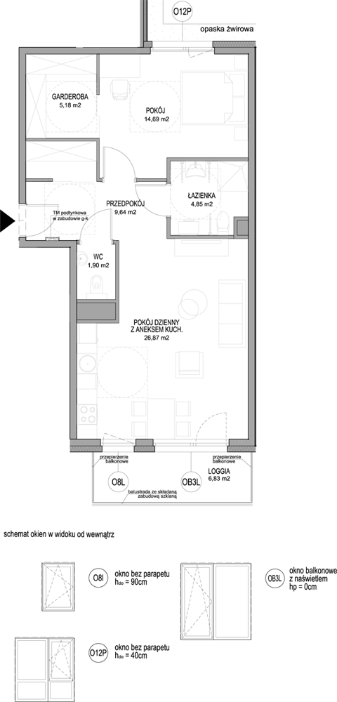 Plan 2 pok. 63m²