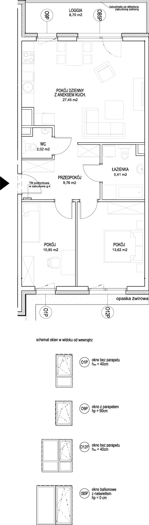 Plan 3 pok. 69m²