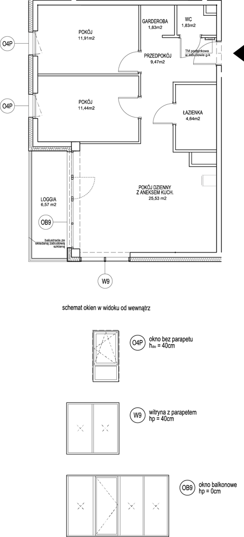 Plan 3 pok. 67m²