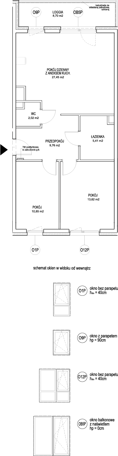 Plan 3 pok. 69m²