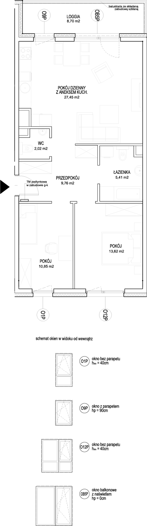 Plan 3 pok. 69m²