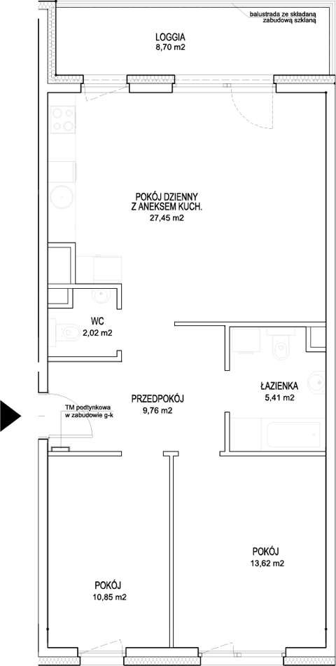 Plan 3 pok. 69m²