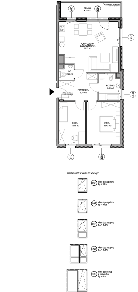 Plan 3 pok. 68m²