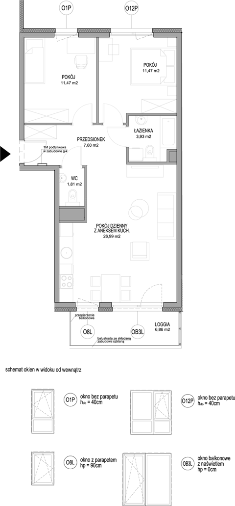 Plan 3 pok. 63m²