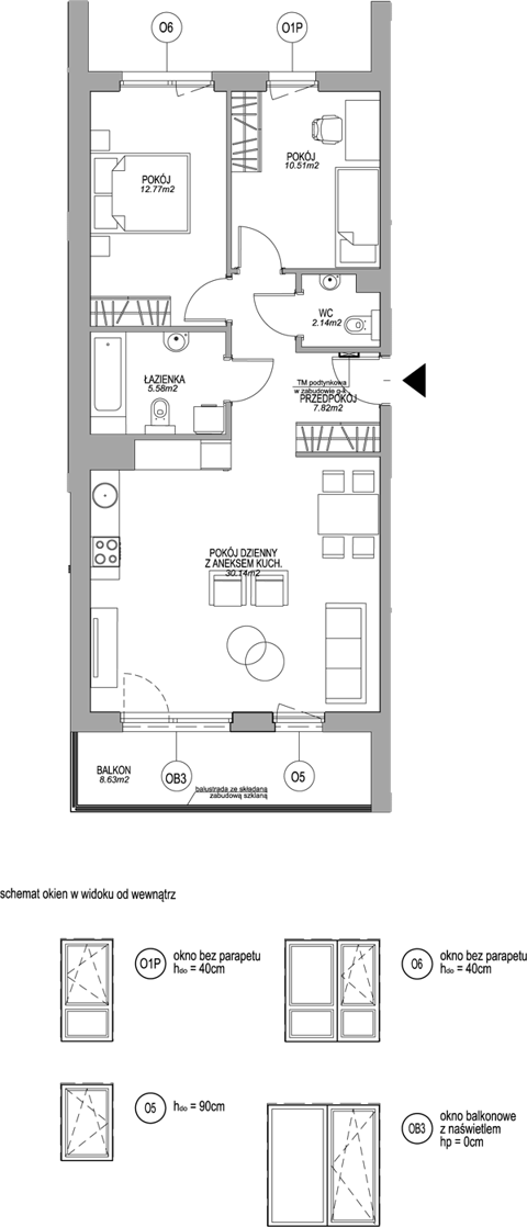 Plan 3 pok. 69m²